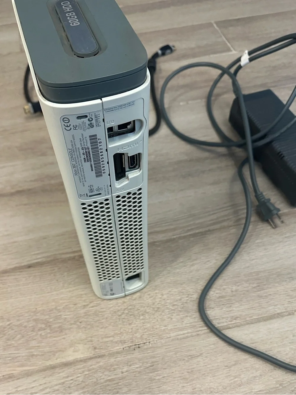 VTG Microsoft Xbox 360 Console w/ Extra Hard Drive & Transfer Cable